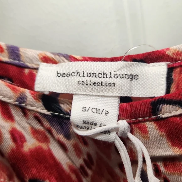 BeachLunchLounge NEW Skylar Paisley Floral Sundress Coral Red NWT Womens Small - Picture 7 of 10